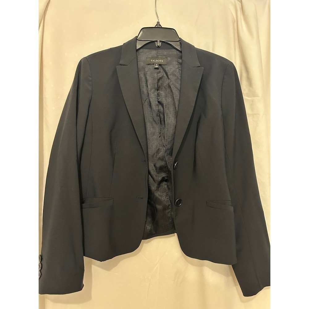 Talbots Navy Blue Blazer Size 8
